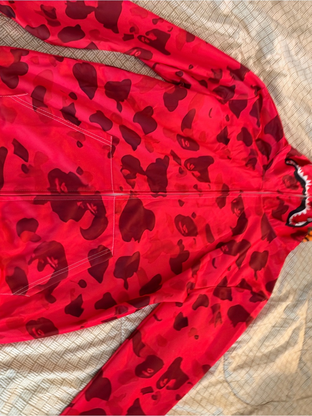 Mens ref Camo Print Jacket - Bold Red Pattern BAPE